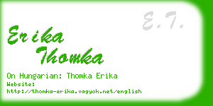 erika thomka business card